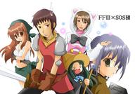 asahina_mikuru blade churuya-san koizumi_itsuki kyon nagato_yuki parody safe // 604x420 // 57.1KB