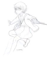 blade nagato_yuki safe school_uniform sketch // 615x736 // 191.8KB