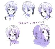 glasses nagato_yuki safe school_uniform sketch // 600x532 // 57.9KB